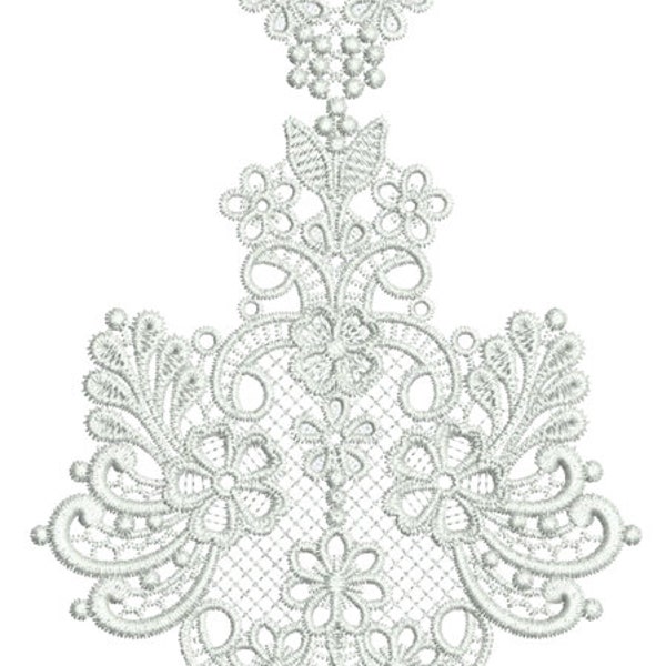 Lace - Taj Border Centre - beautiful free standing lace machine Embroidery design by Sue Box