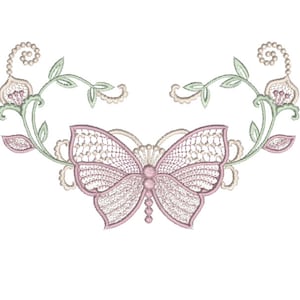 Butterfly Array Embroidery Design by Sue Box
