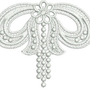 Lace - Bow - beautiful free standing lace machine Embroidery design by Sue Box