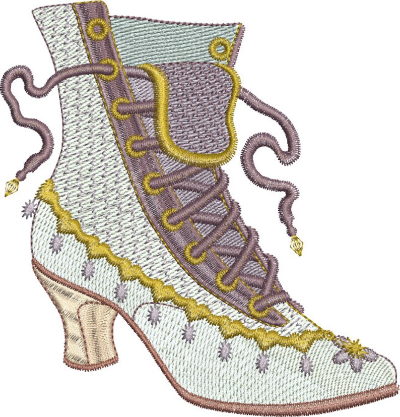 Boot Embroidery Design by Sue Box - 2 Sizes of Endearing Quality ...