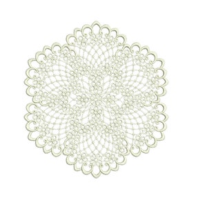 Lace - Designer Lace Doily machine Embroidery design by Sue Box