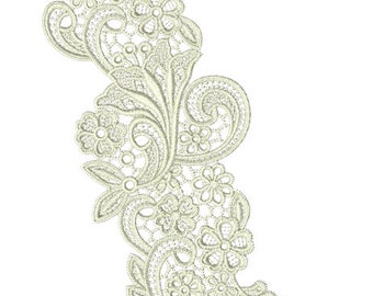 Lace - Peridot - beautiful free standing lace machine Embroidery design by Sue Box