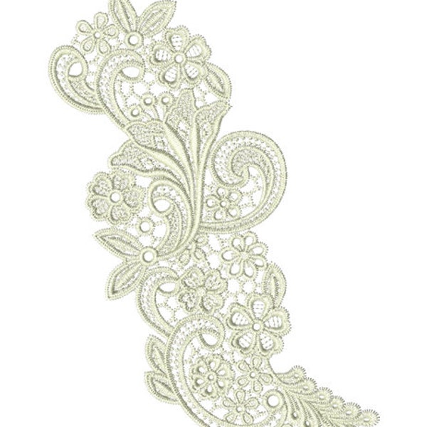 Lace - Peridot - beautiful free standing lace machine Embroidery design by Sue Box