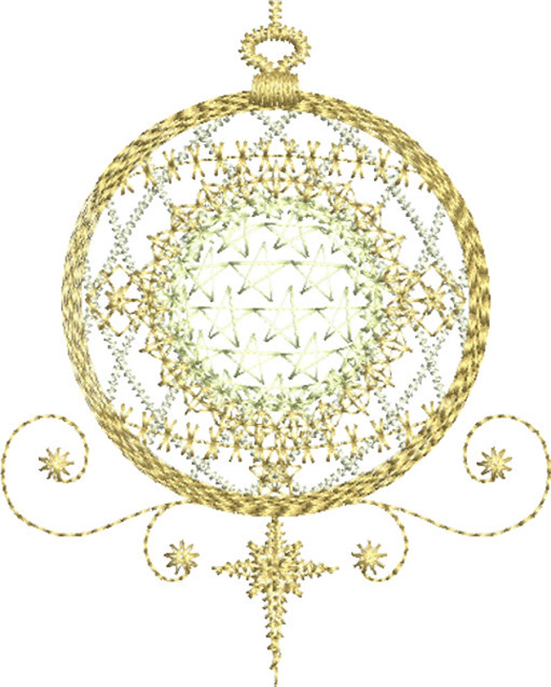 Christmas Bauble Embroidery Motif 07 Sparkling Christmas Collection by Sue Box