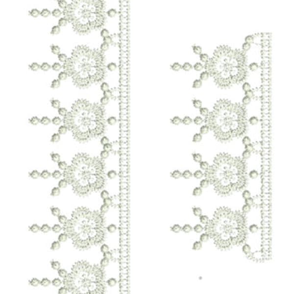 Krystal Borders Narrow - Just Lace - beautiful free standing lace machine Embroidery design by Sue Box