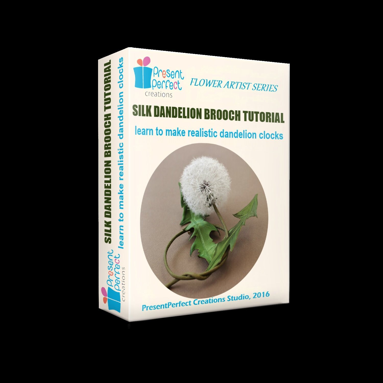Special Offer SILK DANDELION Clock and Flower TUTORIAL + Diy Kit, Silk ...