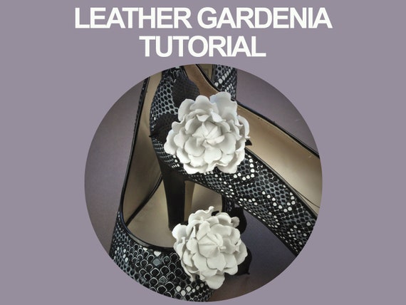 Leather Gardenia Flower Tutorial Gardernia Template Etsy Finland