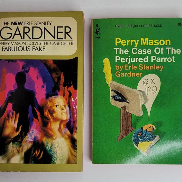 Perry Mason Case Of Fabulous Fake & Case of Perjured Parrot Erle S Gardner 1970