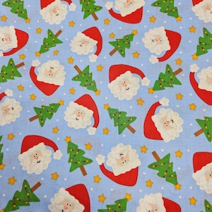 Christmas Santa Claus Fabric Little bit of Christmas General Fabrics Co 6.5 Yds