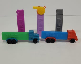 Vintage PEZ Truck Red Blue Pez Candy Dispenser - Etsy