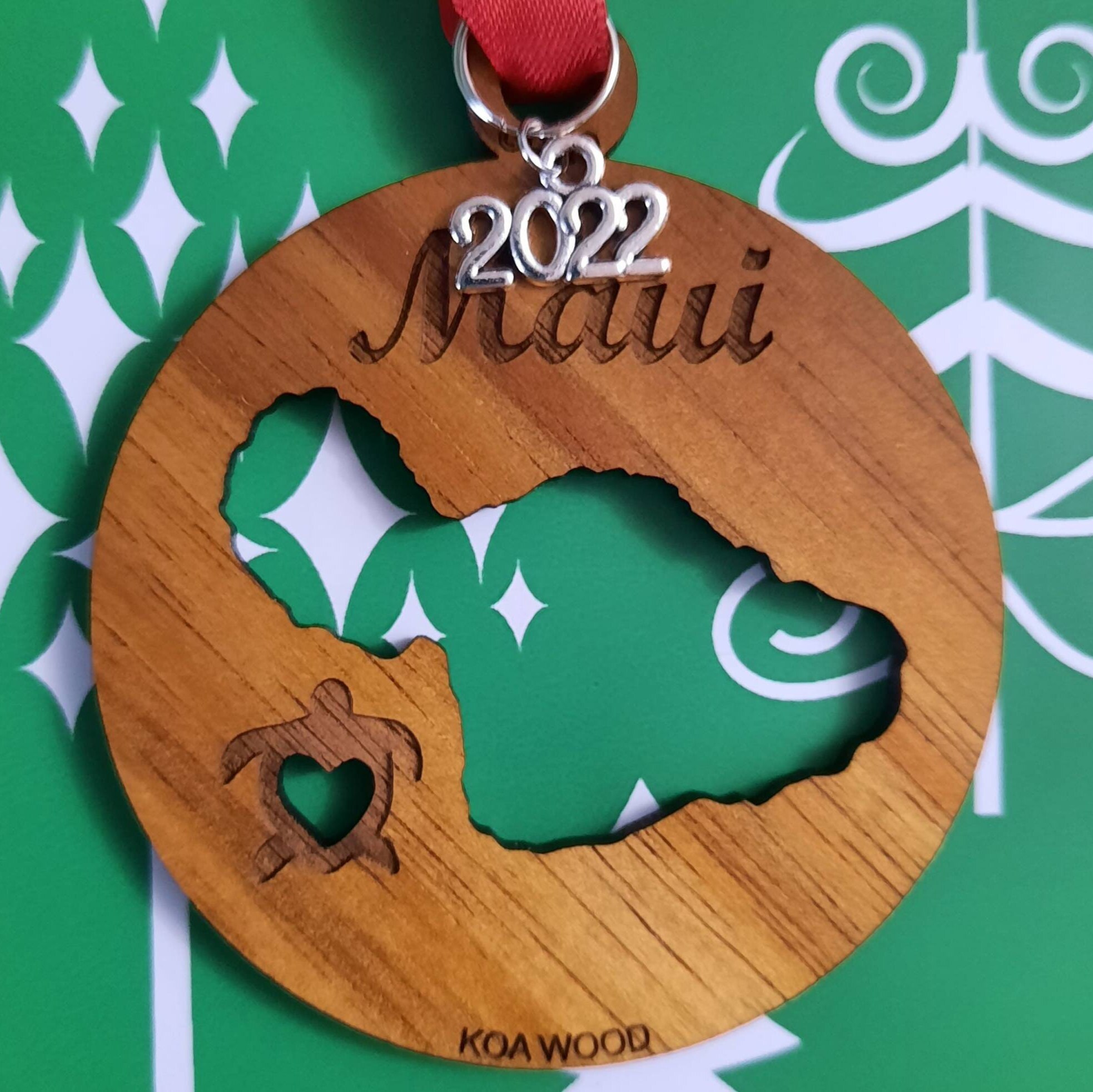 Hawaii For Christmas 2022 Island Of Maui Koa Wood Christmas Ornament Made In Hawaii With | Etsy  Australia