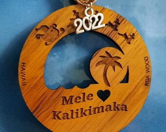 Koa Christmas 2022 Koa Wood Ornament | Etsy