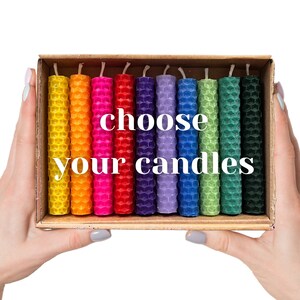 10 4 10cm Pick and Mix Beeswax Spell Candles image 1