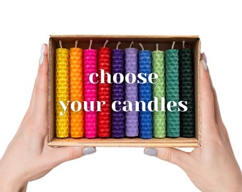 10 4" (10cm) Pick and Mix Beeswax Spell Candles