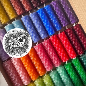 Juego de 40 velas de cera de abeja: magia de colores, cartas rituales y descargas de hechizos secretos