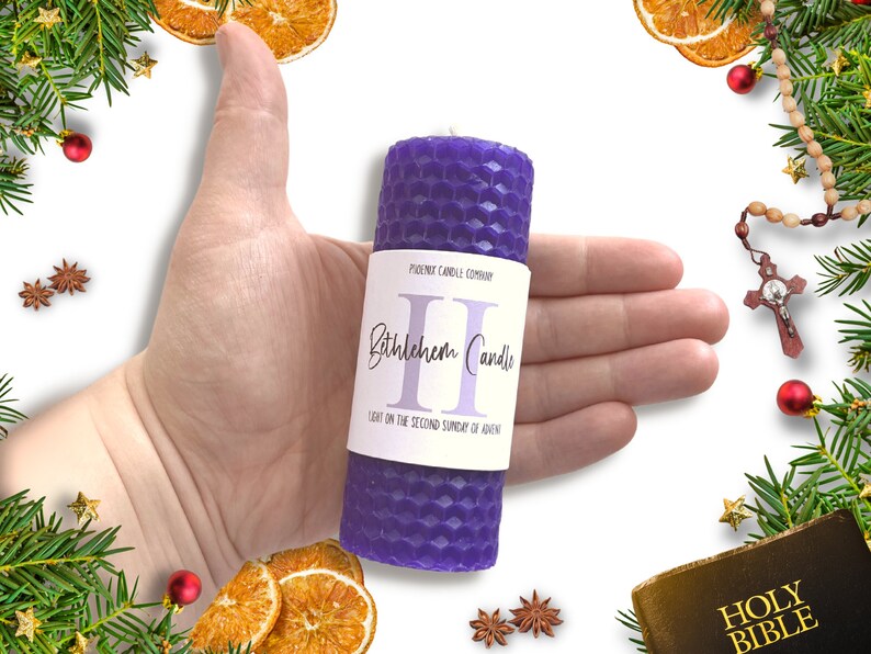 Advent Wreath Candles Set of 5 Beeswax Advent Prayers Etsy