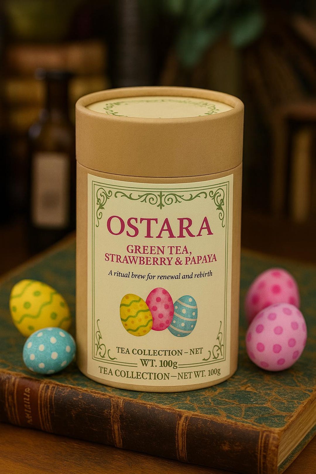 Ostara Green Tea – Strawberry & Papaya Spring Equinox Ritual Tea (100g ...