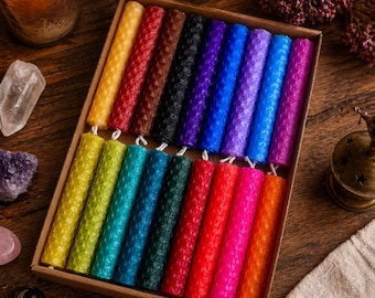 20 Pick and Mix Beeswax Spell Candles