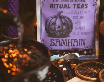 Samhain Ritual Tea Gift Set – Constellation Teapot & Pumpkin Spice Blend