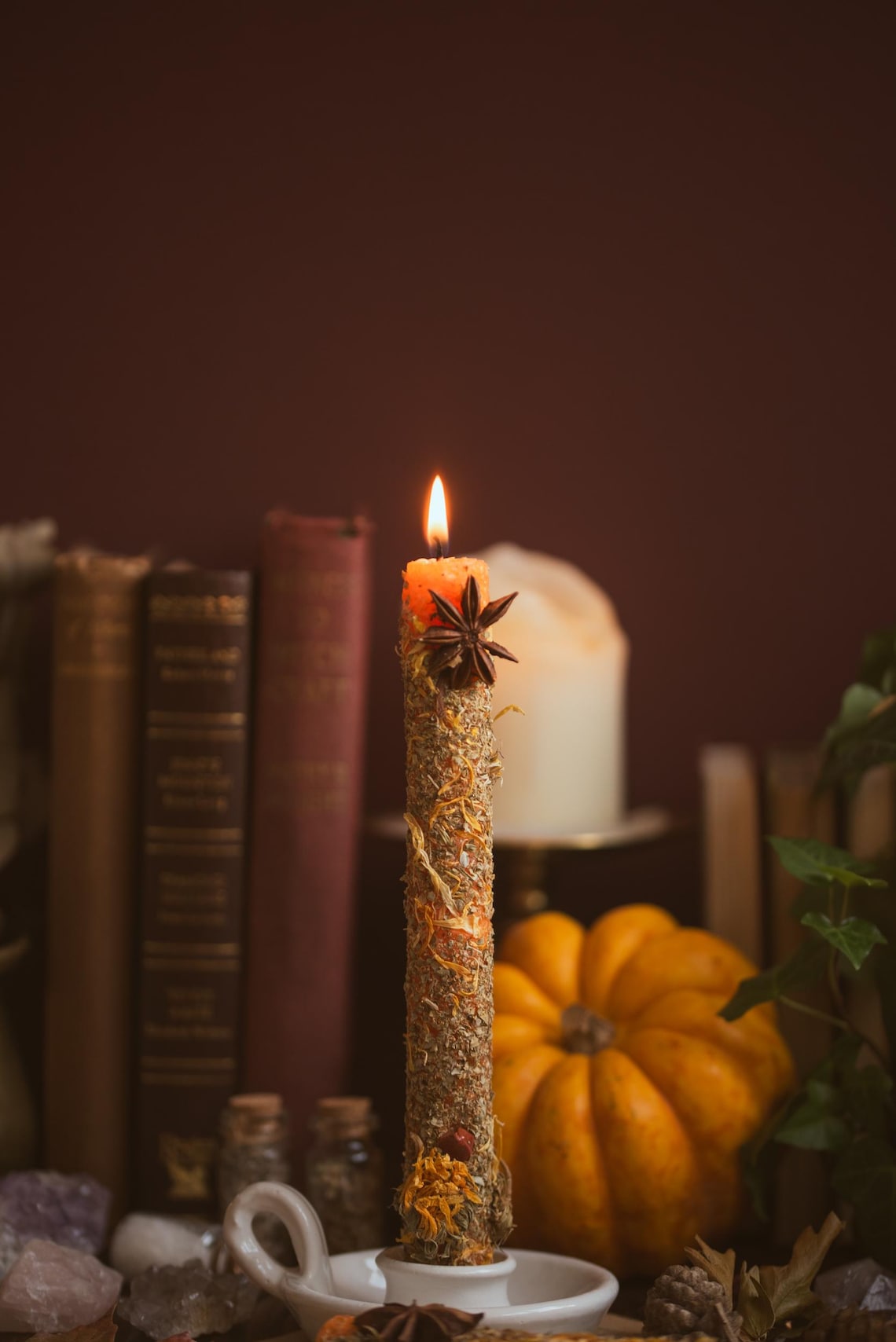 dressed-beeswax-mabon-altar-candle-autumn-equinox-ritual-etsy