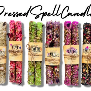 Large Dressed Beeswax Spell Candles 8&quot; (20cm)