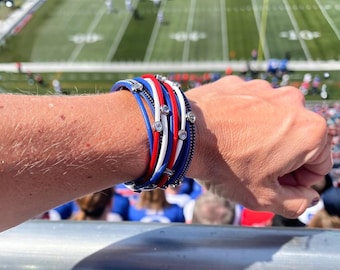 Wrap Around Magnetic Bracelet Patriotic Red White & Blue Jewelry Accessory Gift for Her