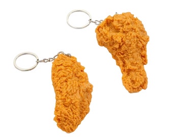 Chicken Wing Keychain Buffalo Wing Keyring Buffalo NY Keychain Chicken Lover Gift Buffalo Food Keychain Chicken Wing Charm Keychain Gift
