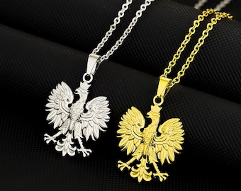 Polish Eagle Pendant Necklace Poland Jewelry Charm Heritage Pride Gift Polska Flag Dyngus Day