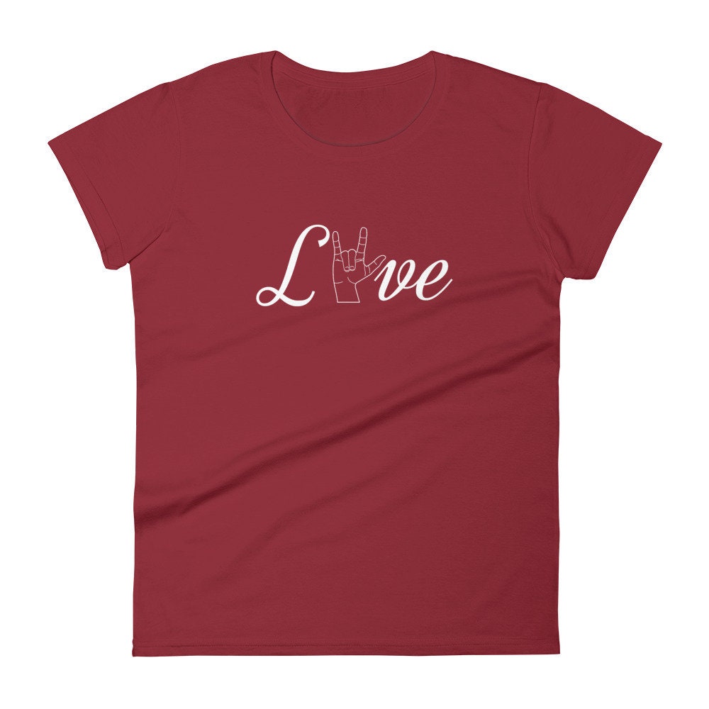 Sign Language LOVE Shirt Sign Language Shirtsasl Shirtasl T - Etsy