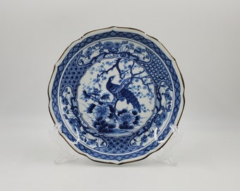 Blue and White Peacock Bowl