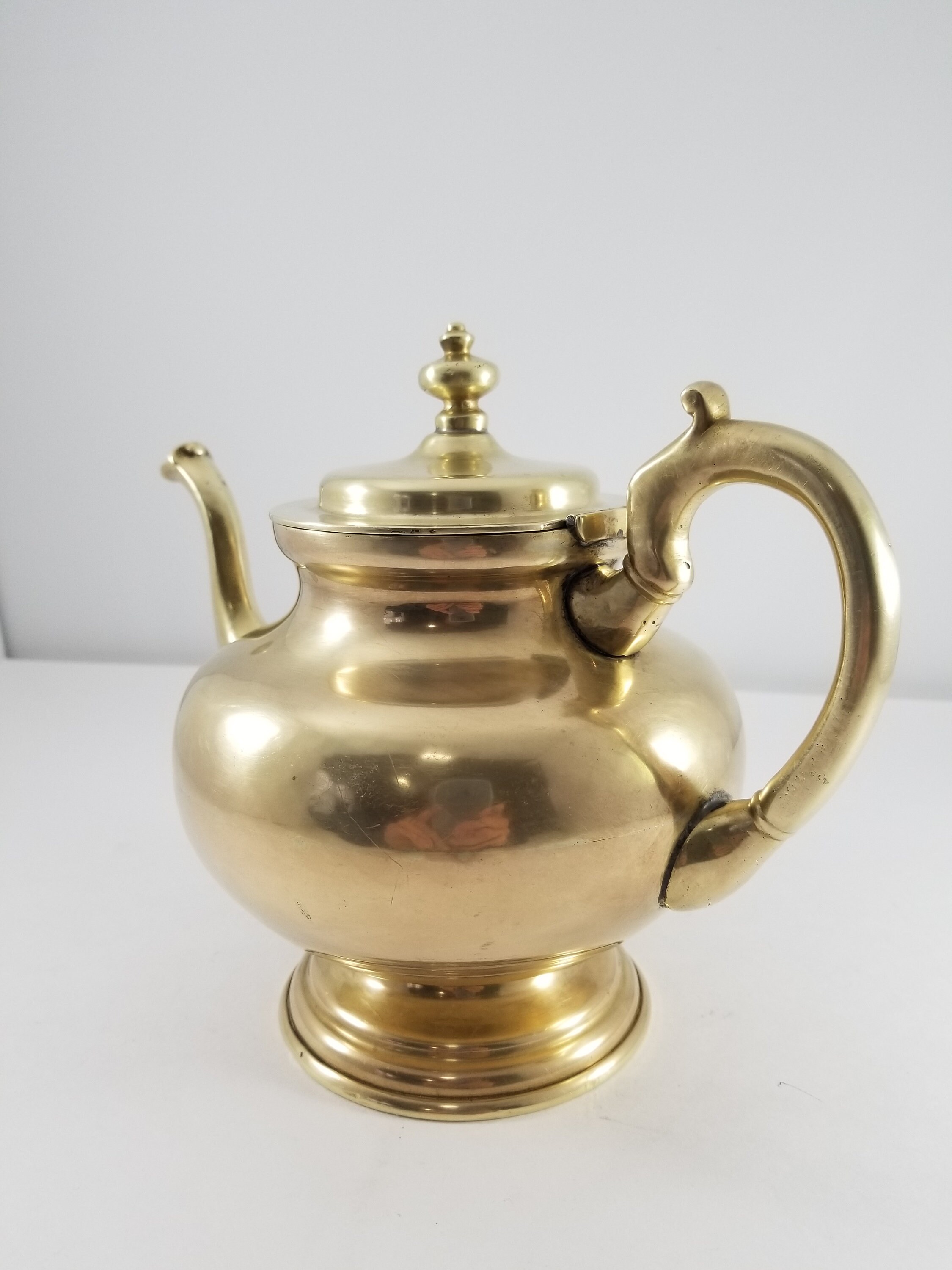Brass Gooseneck Teapot Coffee Pot Etsy