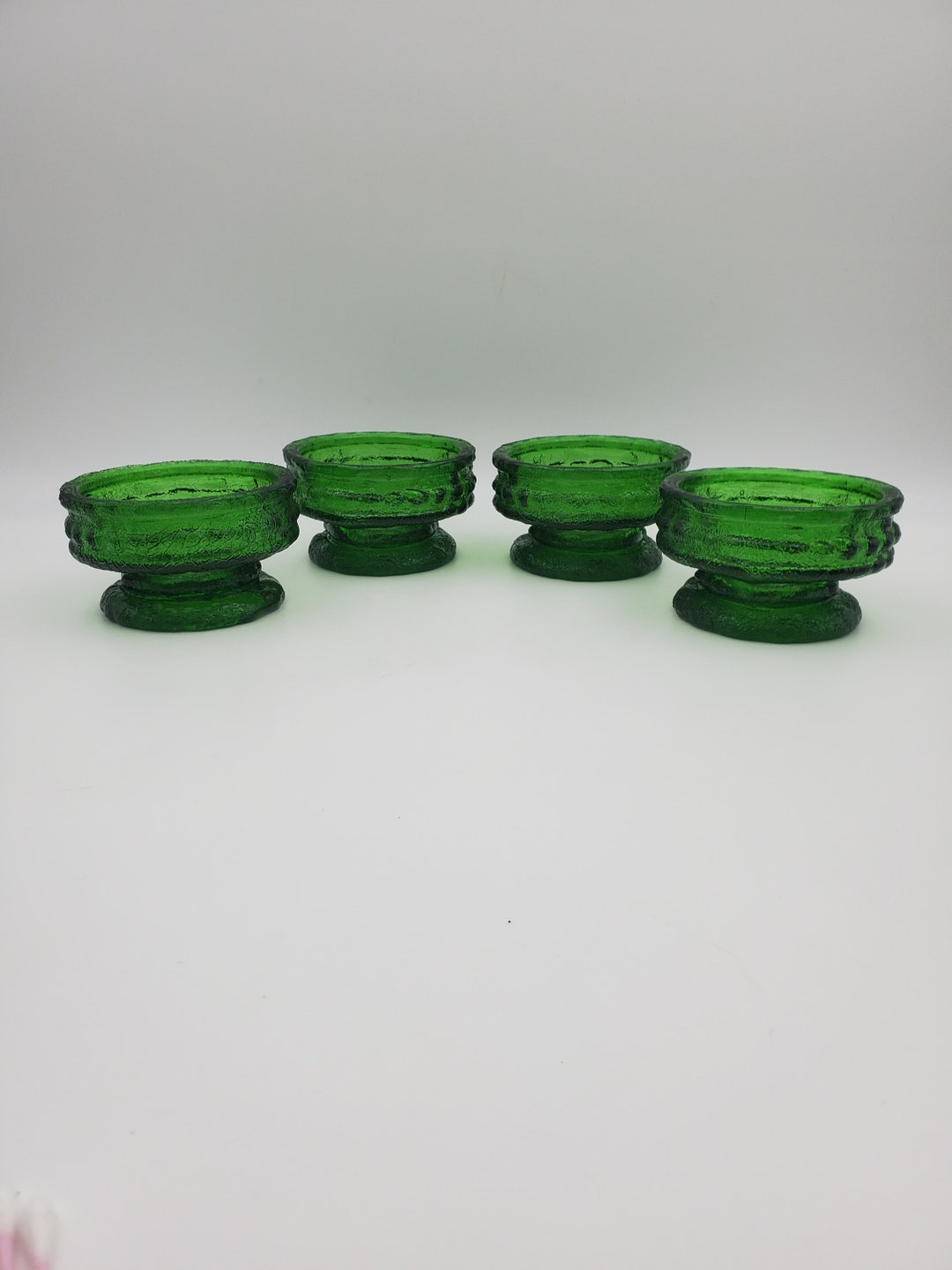 EO Brody Green Glass Candle Holders Etsy
