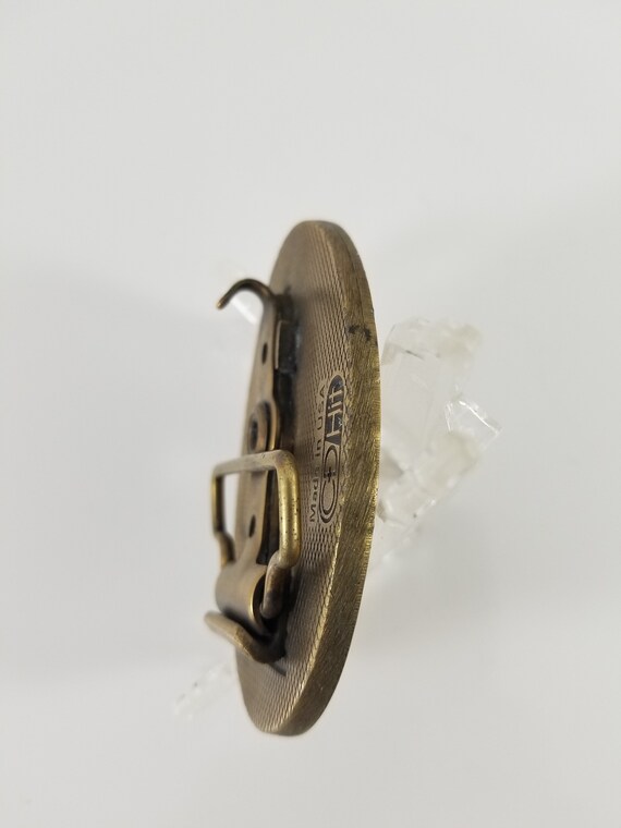 Brass Belt Buckle, Goodyear Tires - image 5