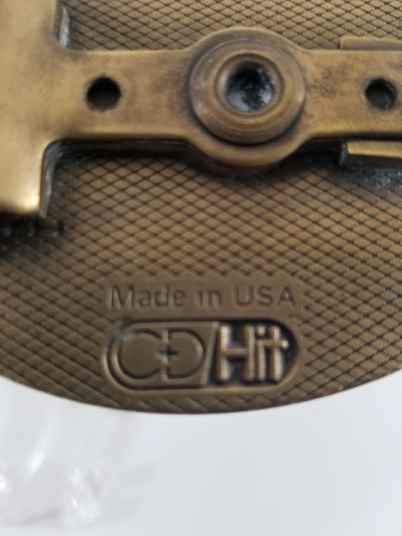 Brass Belt Buckle, Goodyear Tires - image 7