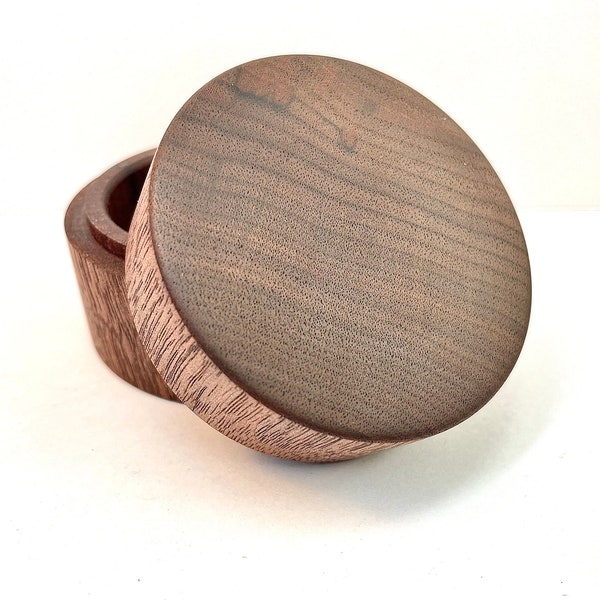 Plain walnut box.