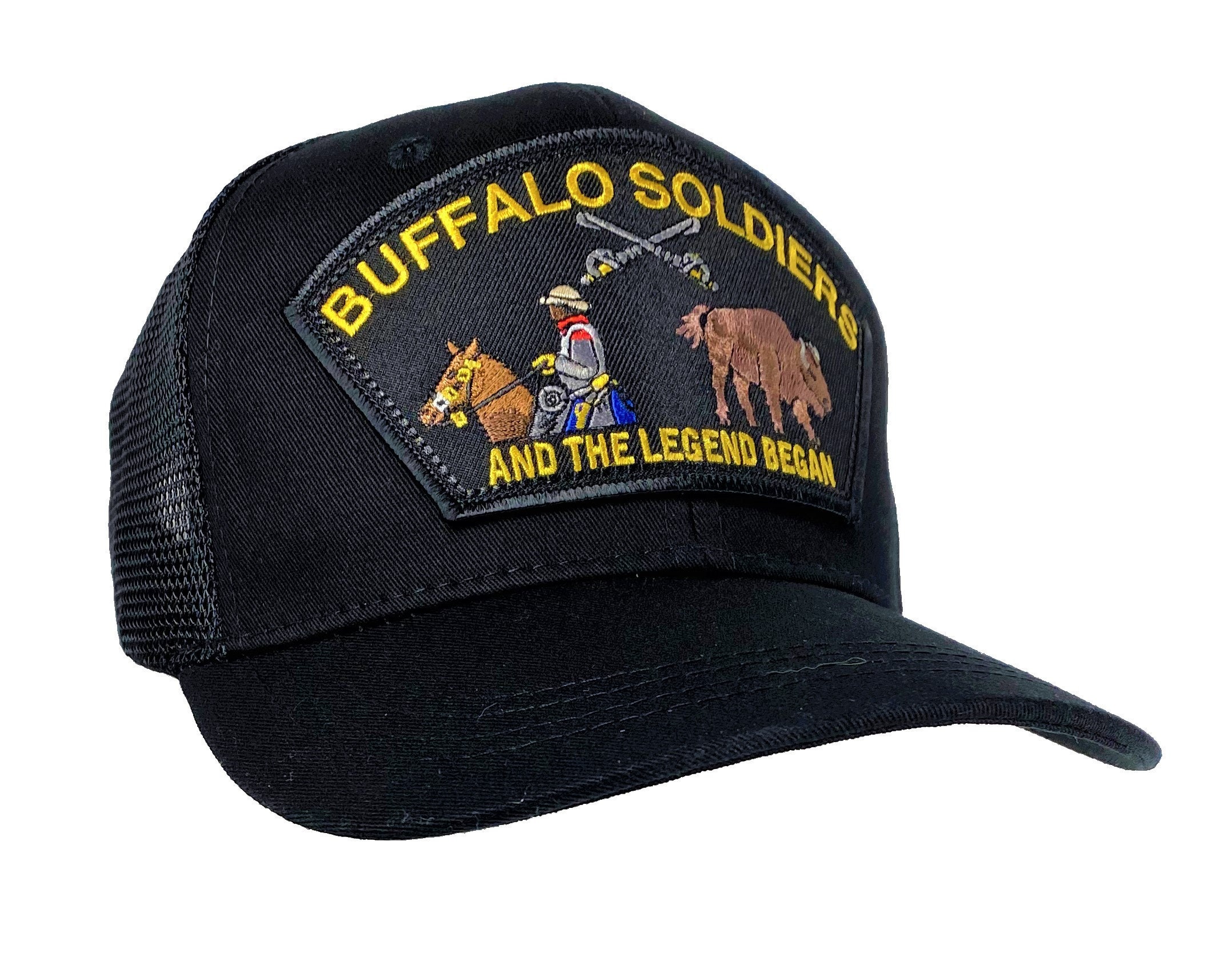 Buffalo Soldiers Hat Mesh Back Trucker 