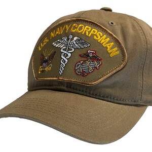 US Navy Corpsman Hat OD Green cadet Cap 