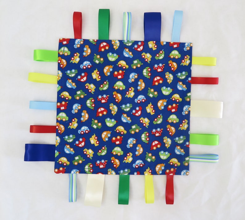 cars on blue ribbon blanket