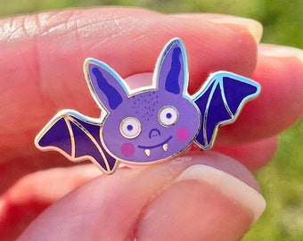 Cute Bat Enamel Pin - Kawaii Halloween Gift Idea