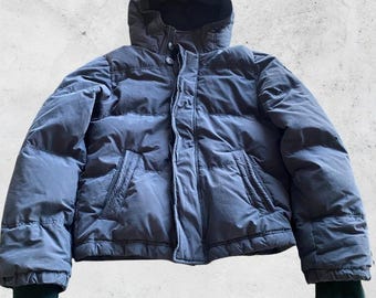 Abercrombie Fitch Mens Kempshall Jacket Dark Navy Hooded Down