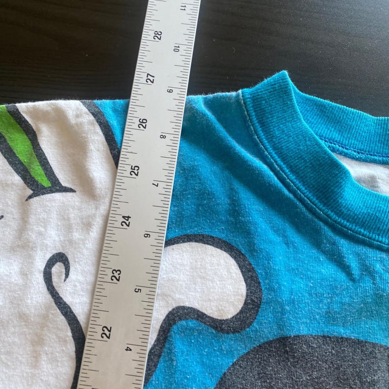Vintage Mickey & Co Disney Mickey Mouse Large Graphic T-Shirt Blue Green 90s image 7