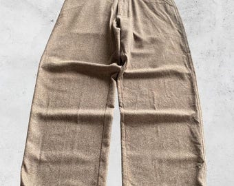 Pantalones de lana vintage Polo Ralph Lauren, 34 x 30, color marrón, estilo cargo, raros, antiguos y preppy