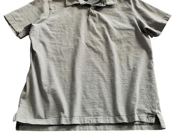 Polo de manga corta a rayas verdes para hombre, talla XL, estilo vintage de Abercrombie & Fitch, años 90.