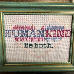 Humankind Framed Cross Stitch