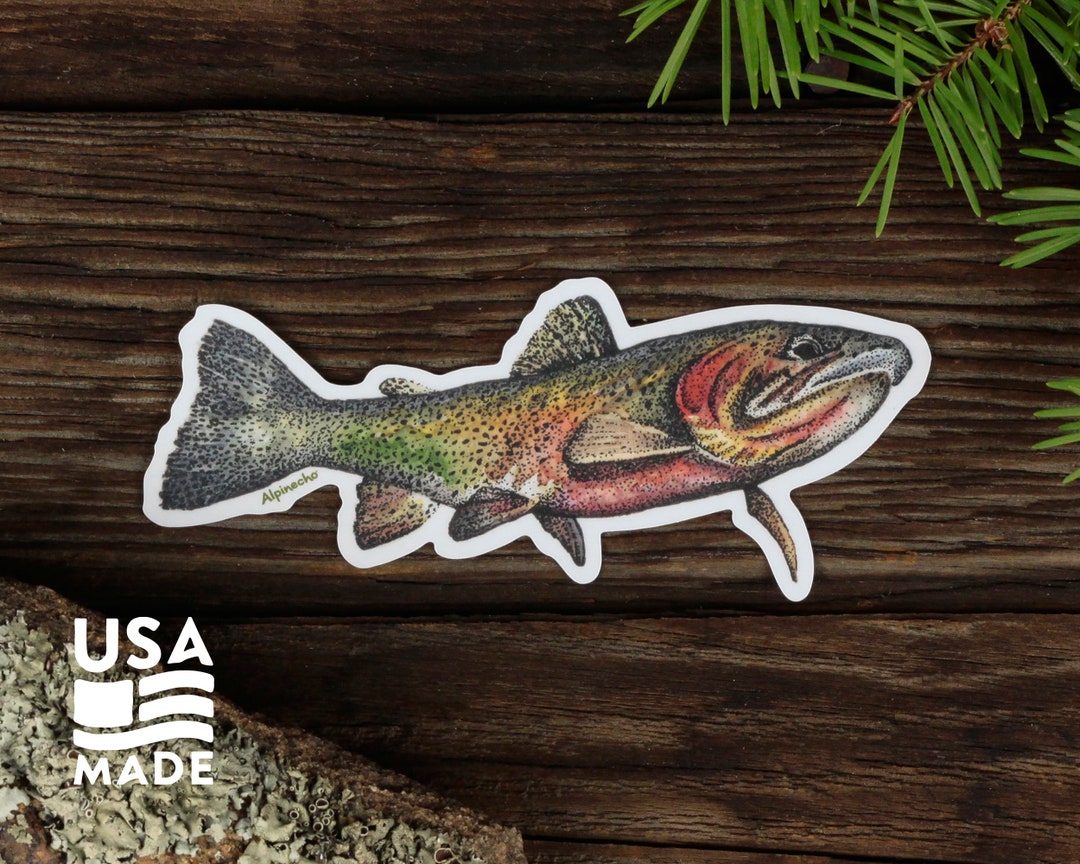 Buy Cutthroat Trout STICKER Waterproof Vinyl Fish Water Bottle Laptop  Nature Bumper Sticker Decal Alpinecho Online in India
