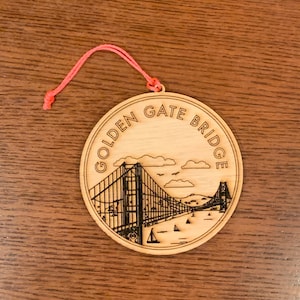 San Francisco Golden Gate Bridge Christmas Ornament Xmas