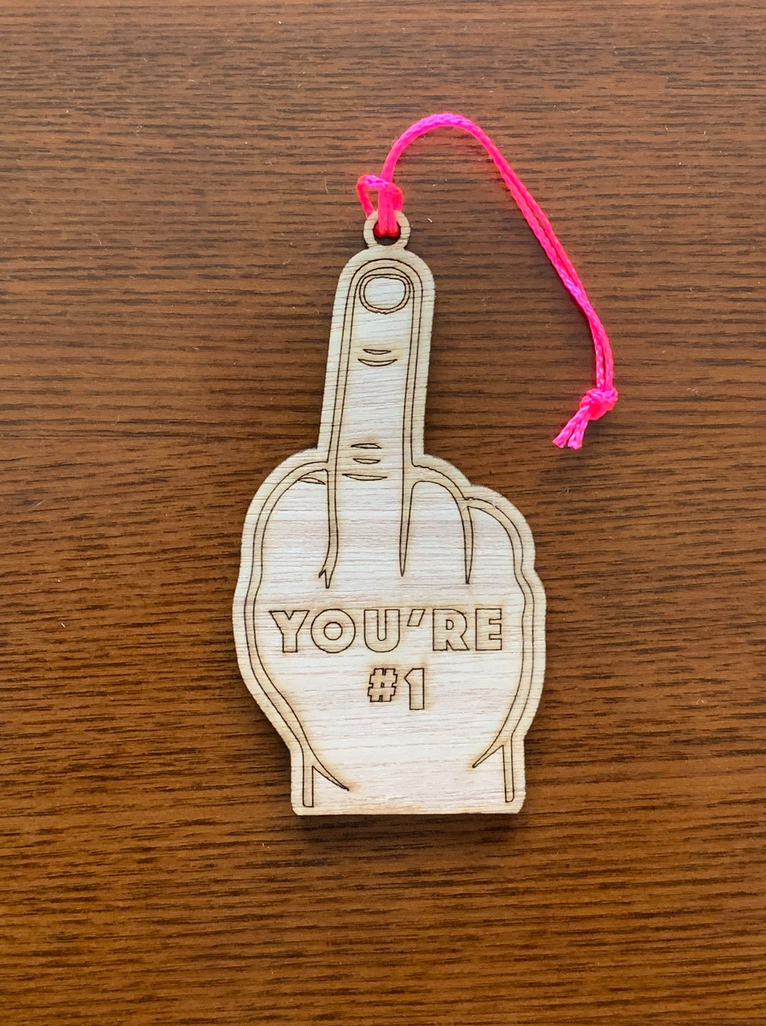 Middle Finger Christmas Ornament 