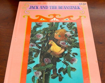 Vintage My Tiny 3-D Book Series "Jack and the Beanstalk" Froebel Kan Puppets Lenticulaire Boek Vintage Kinderboek jaren 1960-70