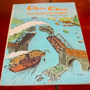 Vintage Kinderbuch 1969 Choo Choo The Runawaydeutsches Maschinenbuch Virginia Lee Burton Softcover