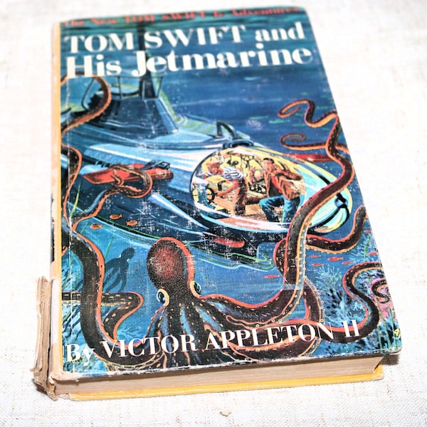 Vintage Chapter Book Tom Swift and His Jetmarine, Victor Appleton II 1954 Hardcover Fair